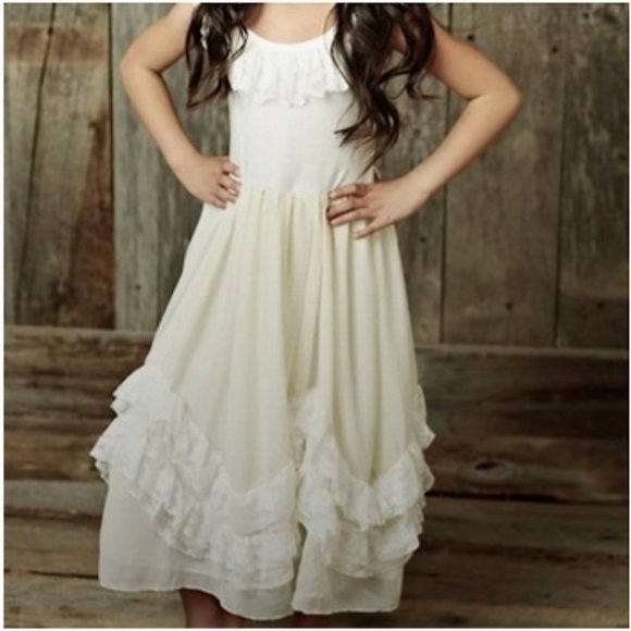 Think Pink Bows Ivory Zarah Flower Girl Dress - Picture 1 of 9